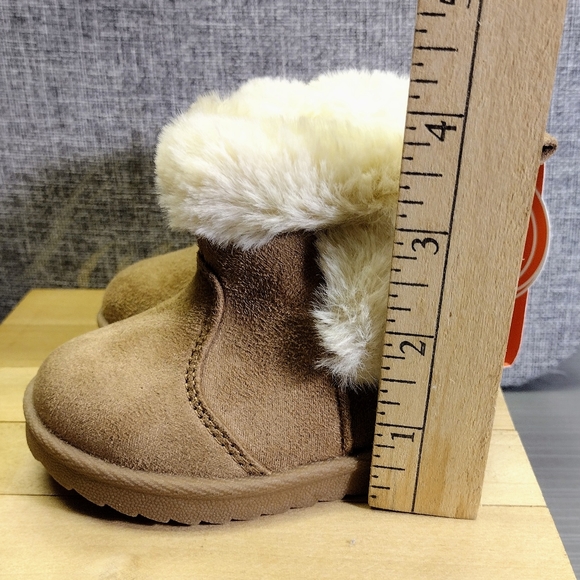 Wonder Nation Baby Girl Faux Fur/Faux Suede Faux Shearling Toddler Boots Size 3 - Picture 10 of 14